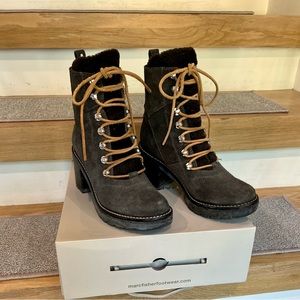 Marc Fischer Grey Suede Boots Size 6.5